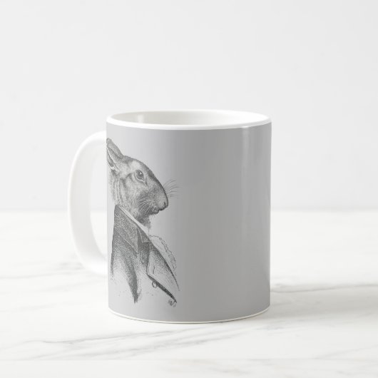 Mug Profil de portrait de lapin (Devant gauche)