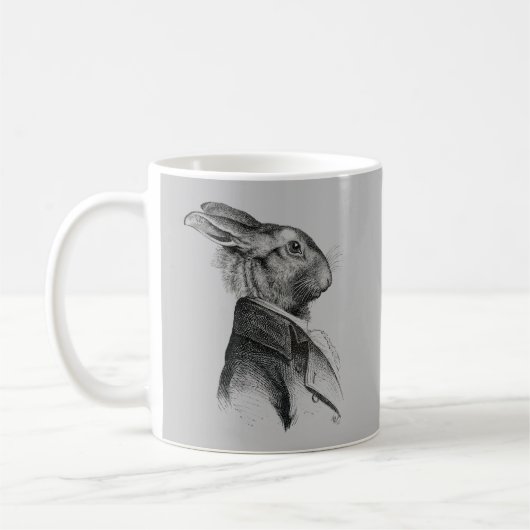 Mug Profil de portrait de lapin (Gauche)