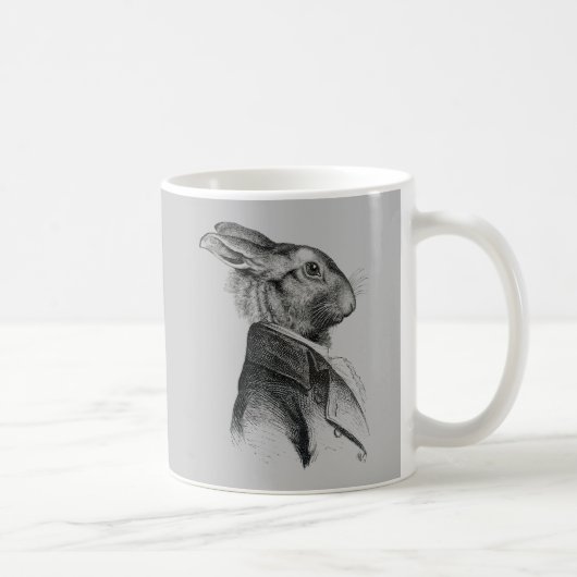 Mug Profil de portrait de lapin (Droite)