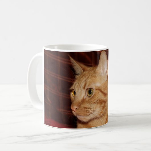 Mug Profil de visage de chat Tabou orange (Devant gauche)