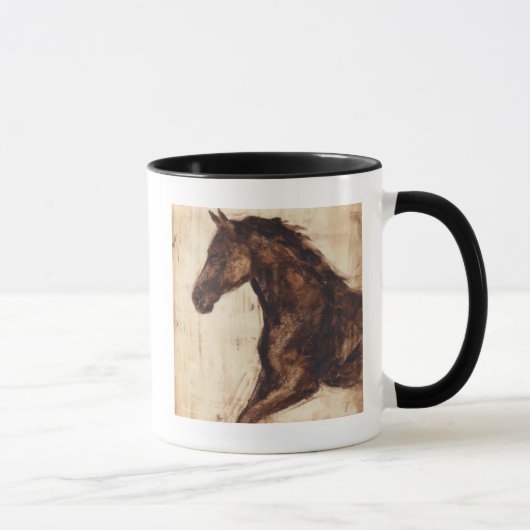 Mug Profil du cheval sauvage Brown (Droite)