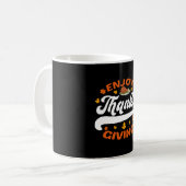 Mug profiter de grâces de nourriture dinde remerciant (Devant gauche)