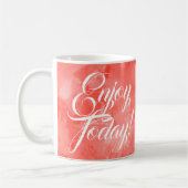 Mug Profitez aujourd'hui d'une douce aquarelle orange  (Gauche)