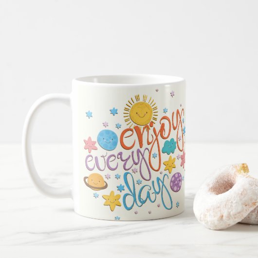 Mug Profitez de chaque jour (Avec donut)