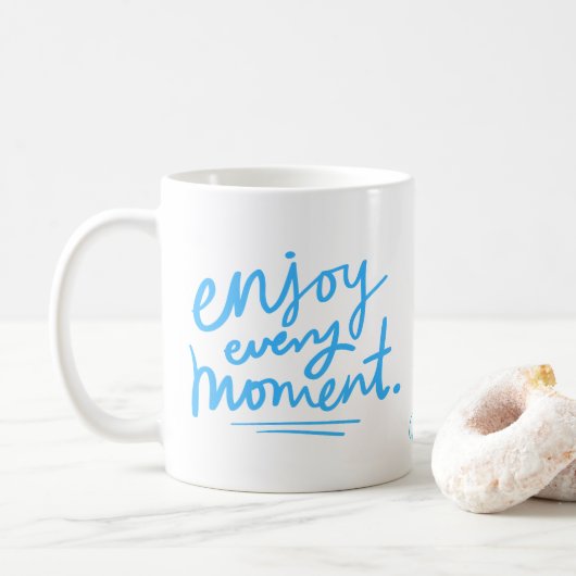 Mug Profitez de chaque moment | Couleur Bébé Bleu (Avec donut)