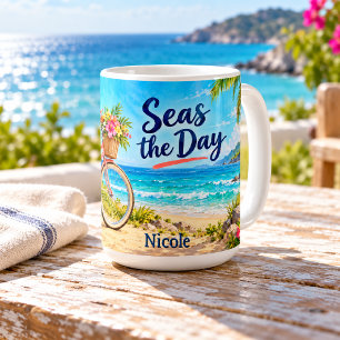 Mug Profitez de la journée Beach Cruiser & Océan Turqu