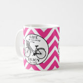 Mug Profitez De La Promenade | Vélo Avec Fleurs Motiva (Devant gauche)