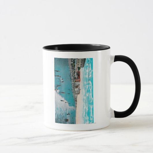Mug Profitez des vagues à Ocean BeachLong Beach, CA (Droite)