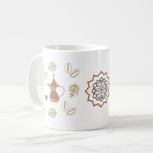 Mug profitez du design arabe pour (Devant gauche)