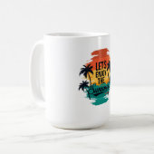 Mug "Profitons de l'été" - Vibes tropicales Typogra (Devant gauche)