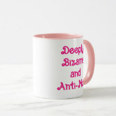 Mug Profondément bizarre et anti-homme (Devant droit)