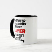 Mug Programmateur informatique par Joueur de jour par (Devant gauche)