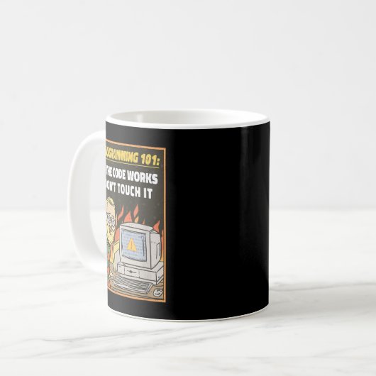 Mug Programmation 101 - Coder développeur programmeur  (Devant gauche)