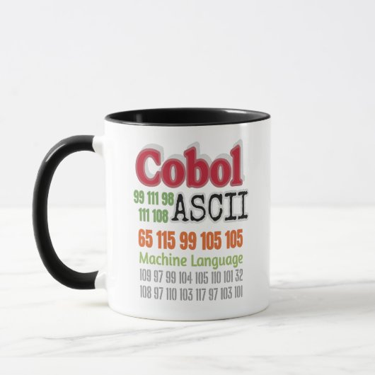 Mug Programmation Ascii Cobol Langage Machine (Gauche)