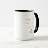 Mug Programmation du code du café Wake (Devant droit)