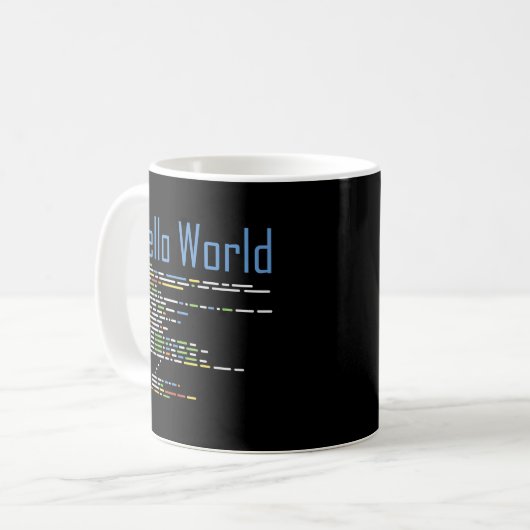 Mug Programmation Hello World Computer Engineering Cod (Devant gauche)