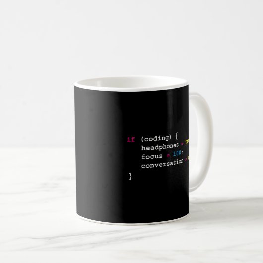 Mug Programmation Si Codage Des Casques Programmation (Devant droit)