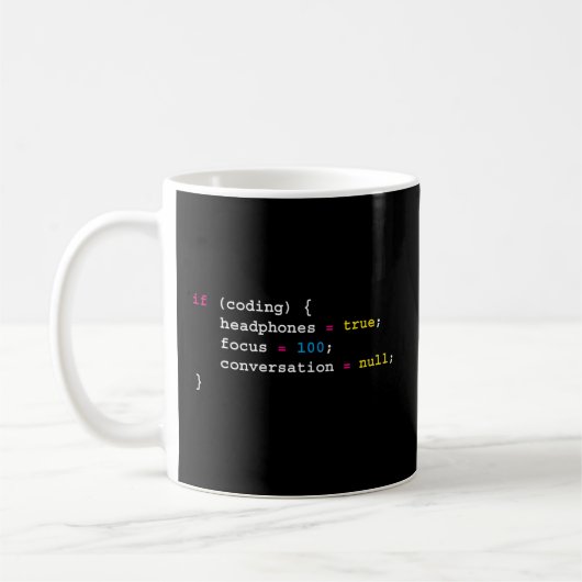 Mug Programmation Si Codage Des Casques Programmation (Gauche)