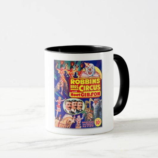 MUG PROGRAMME CIRCUS DES ANNÉES 1930 COUVRIR L'ART (Devant droit)