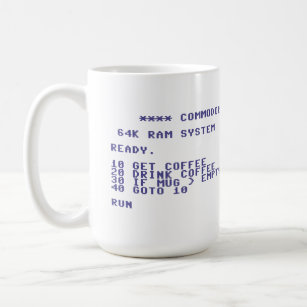 Mug Programme de base de café de boissons du commodore