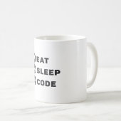 Mug Programme de code médical Eat Sleep code ICD (Devant droit)