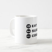 Mug Programme de code médical Eat Sleep code ICD (Devant gauche)