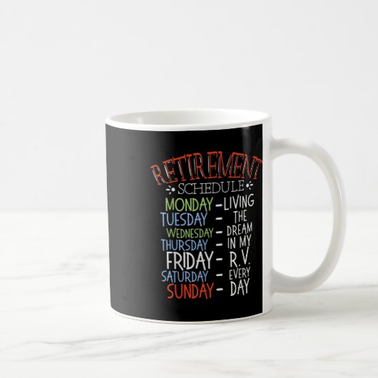 Mug Programme de retraite Vie Camping Van Rv Ventilate (Droite)