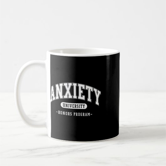 Mug Programme d'honneurs d'anxiété universitaire Drôle (Gauche)
