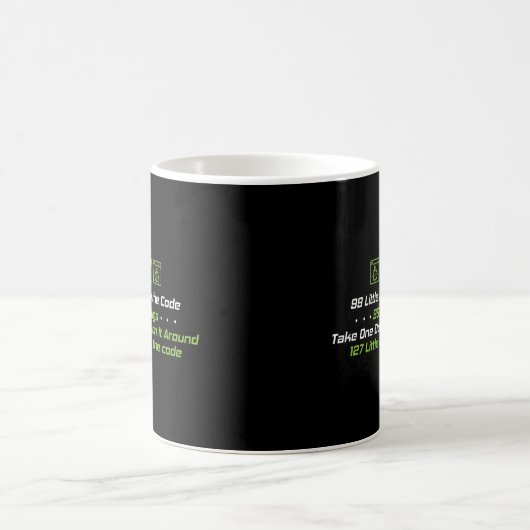 Mug Programmer Codage 99 Petits Bugs Dans Le Code (Centre)