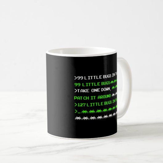 Mug Programmer Codage 99 Petits Bugs Dans Le Code (Devant droit)