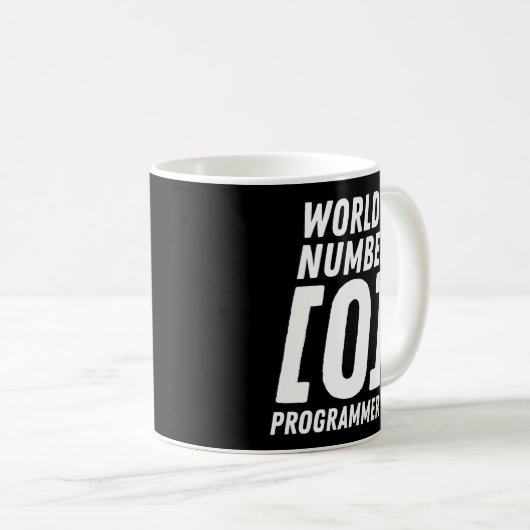 Mug Programmer Coding World's Number 0 Programmer (Devant droit)