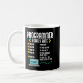 Mug Programmer Horaire Codeur Développement Logiciel (Gauche)