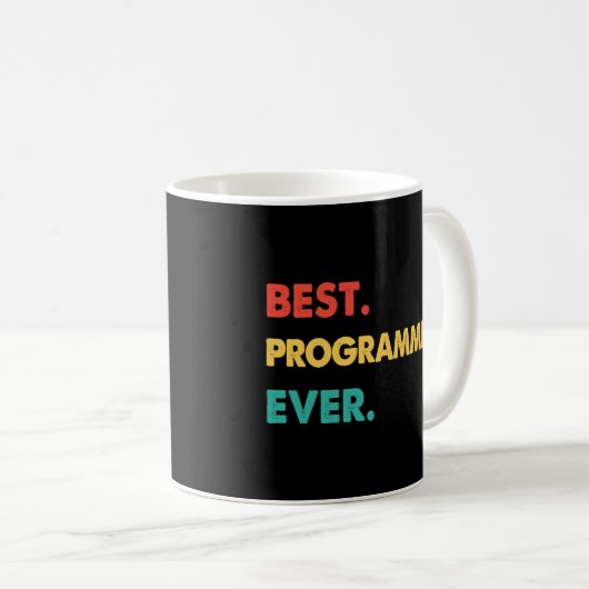 Mug Programmer Retro Meilleur Programmeur (Devant droit)