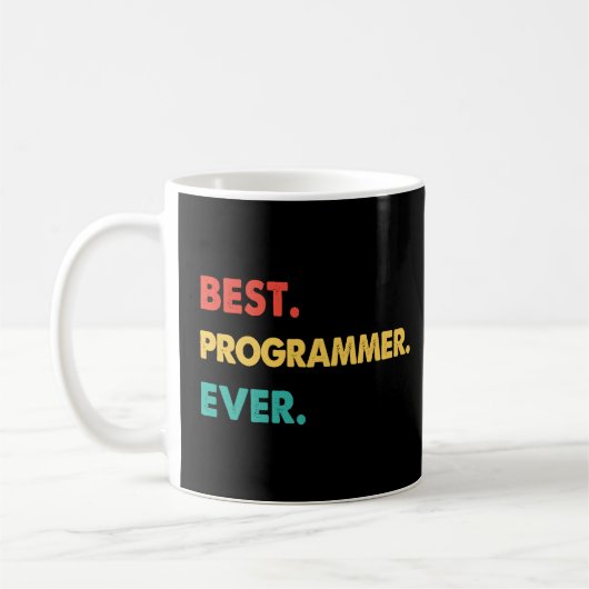 Mug Programmer Retro Meilleur Programmeur (Gauche)