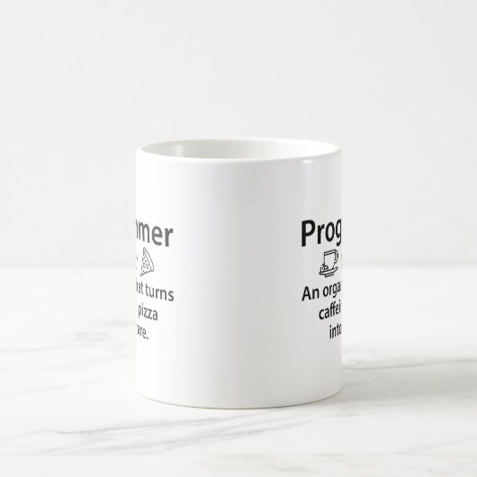 Mug Programmeur Caffeine Pizza (Centre)