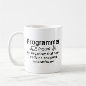 Mug Programmeur Caffeïne Pizza (Gauche)
