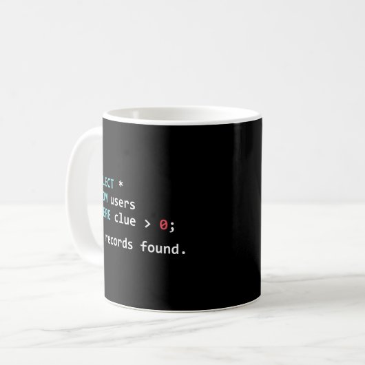 Mug Programmeur D'Administration De Base De Données Sq (Devant gauche)