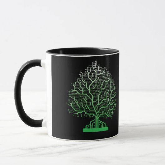 Mug Programmeur de codage informatique de l'arborescen (Gauche)