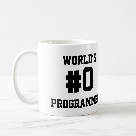 MUG PROGRAMMEUR DU #0 DU MONDE (Gauche)