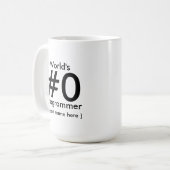 Mug Programmeur du #0 du monde - personnalisé (Devant gauche)