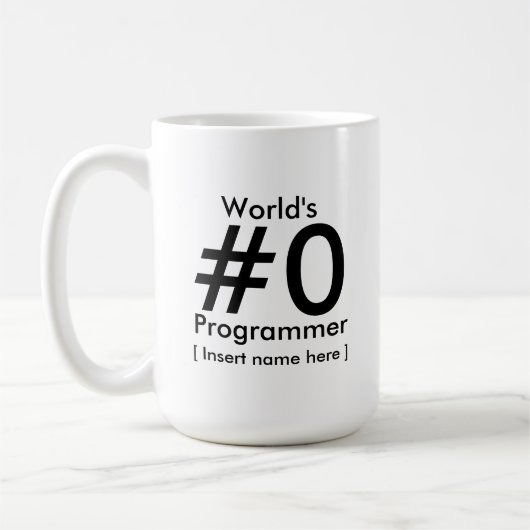 Mug Programmeur du #0 du monde - personnalisé (Gauche)
