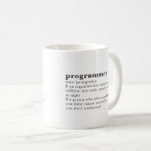 Mug programmeur. entrée de dictionnaire drôle (Devant droit)