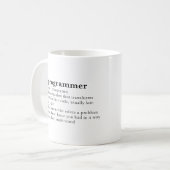 Mug programmeur. entrée de dictionnaire drôle (Devant gauche)