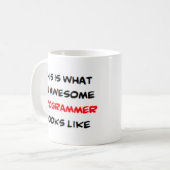 Mug programmeur, génial (Devant gauche)