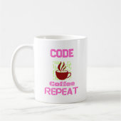 Mug programmeur informaticien codage tech rose (Gauche)