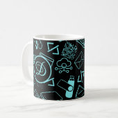 Mug programmeur informaticien codage technicien bleu (Devant gauche)