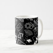 Mug programmeur informaticien codage technologie noir (Devant droit)
