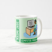 Mug Programmeur Informatique Femme Noire Avec Nom. (Devant droit)