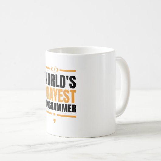 Mug Programmeur le plus Okayest du monde (Devant droit)