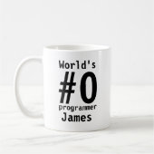 Mug Programmeur n°0 du monde - Coupe personnalisée (Gauche)